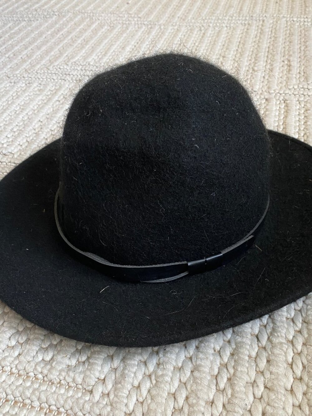 Black Wool Felt Fedora